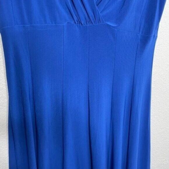 Lauren Ralph Lauren Women's Plus Size 14 Blue Short Sleeve V-Neck Causal Dress - Picture 7 of 13